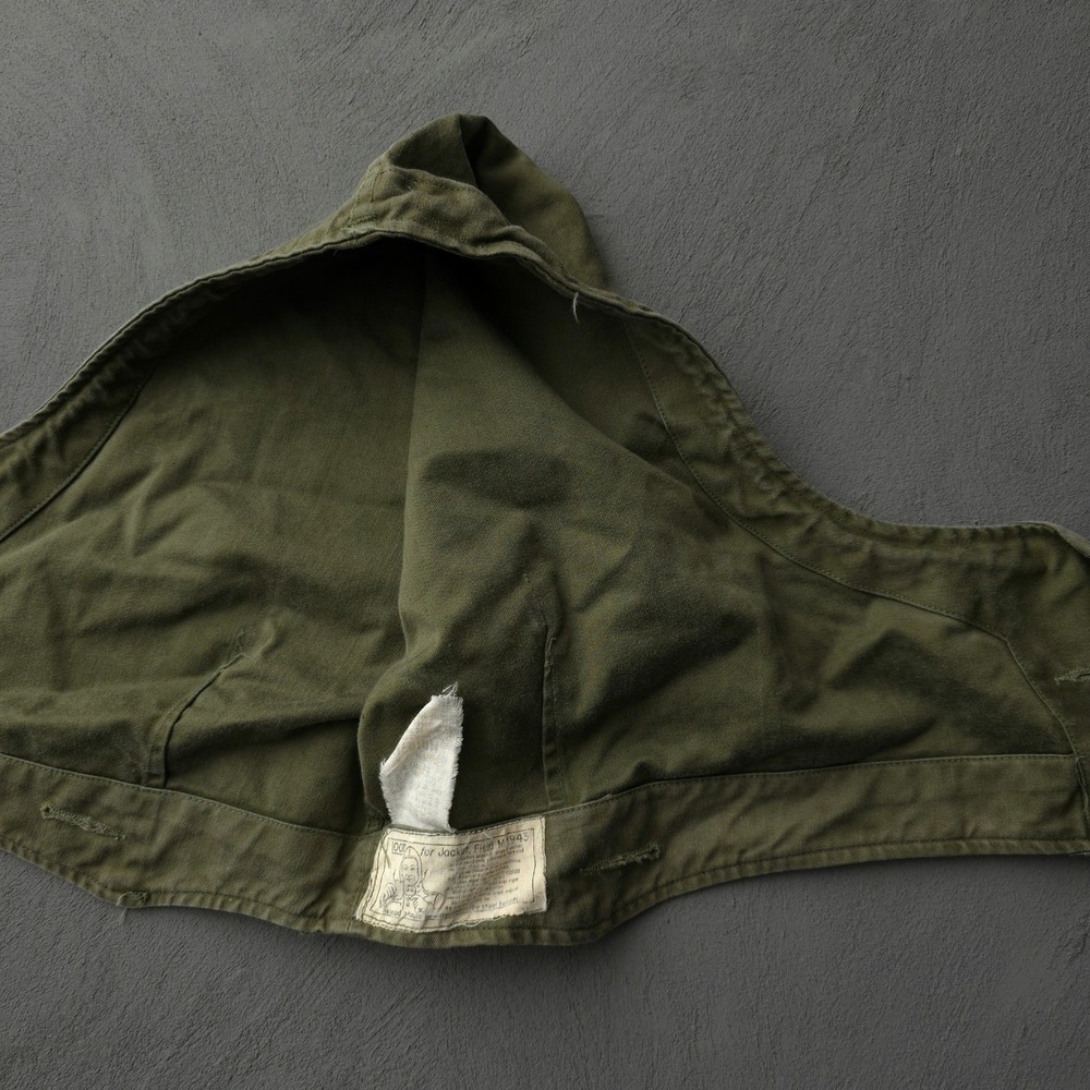 Vintage 1940s Green M-1943 Field Jacket Hood Medium Military US Army M-43 - Picture 8 of 10
